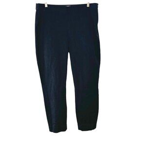 Everlane Black High Rise Straight Leg Flat Front Ankle Pants 14